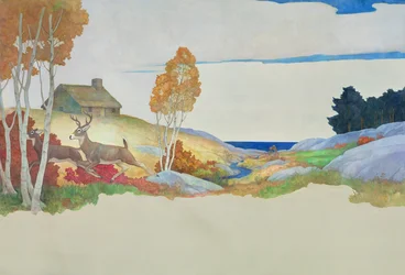 Deer and Stream, 1945